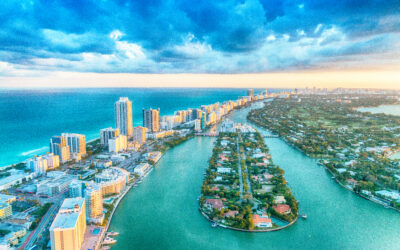 areal view of South Beach, Miami